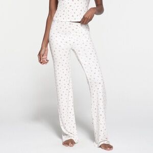 Skims Neon Orchid Rose Print Pants